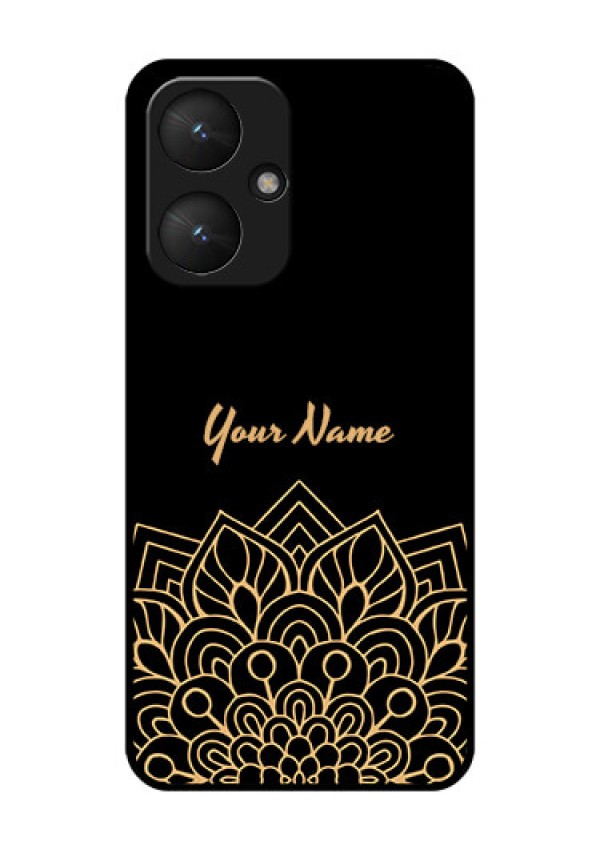 Xiaomi Redmi 13C 5G Custom Glass Phone Case - Golden Mandala Design