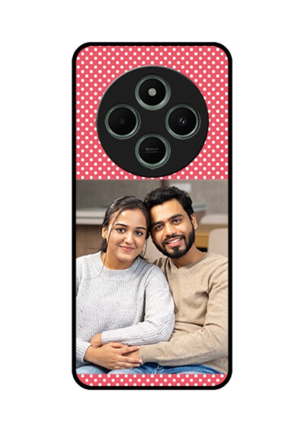 Redmi 14c 5G Custom Glass Phone Case - White Dotted Design