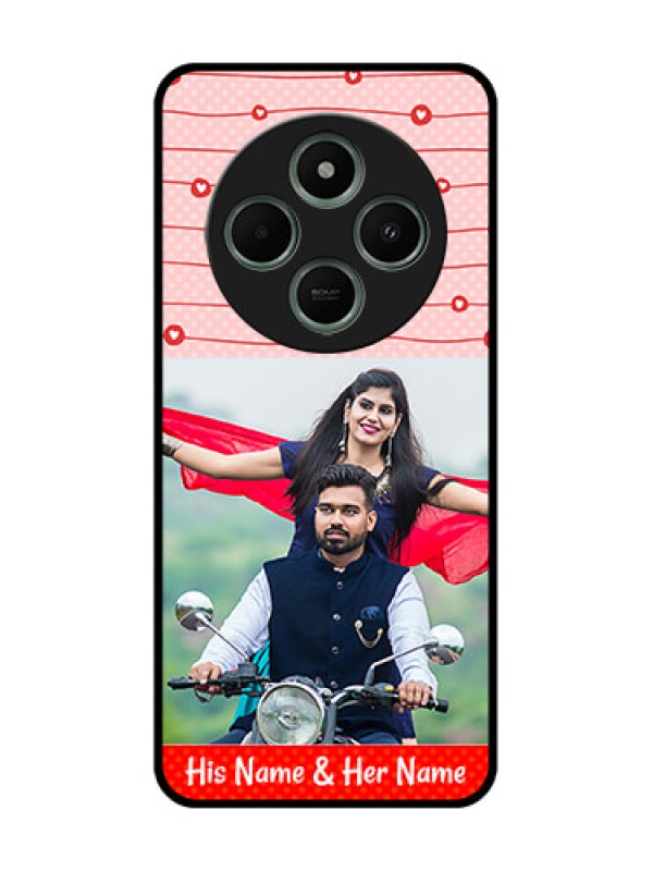 Custom Redmi 14c 5G Custom Glass Phone Case - Red Pattern Case Design