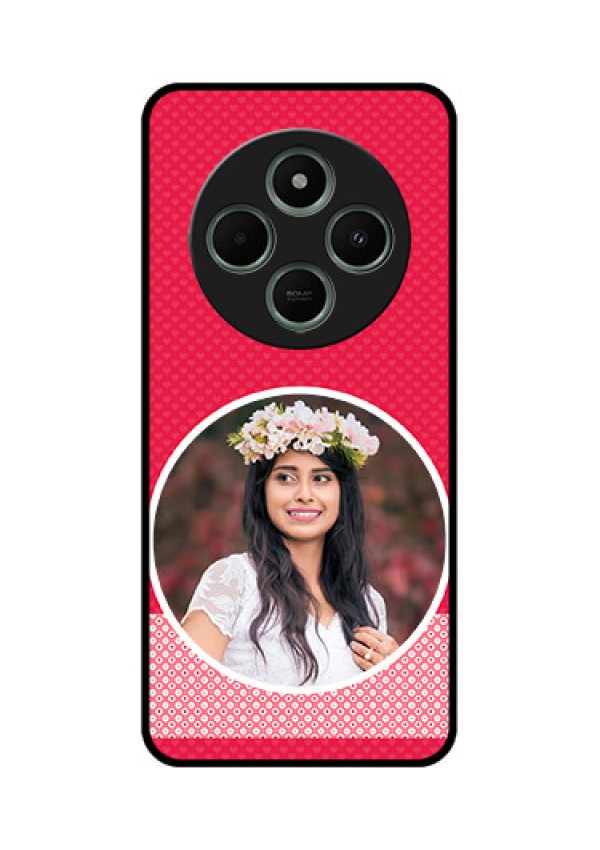 Redmi 14c 5G Custom Glass Phone Case - Pink Color Pattern Design