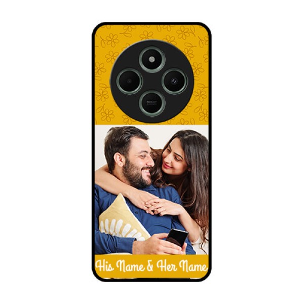 Redmi 14c 5G Custom Glass Phone Case - Yellow Floral Design