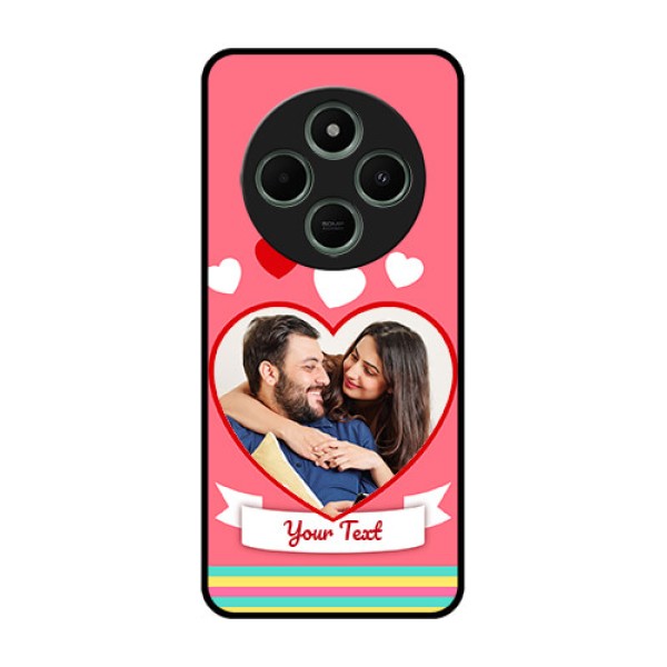 Redmi 14c 5G Custom Glass Phone Case - Love Shapes Doodle Design Redmi 14c 5G Custom Glass Phone Case - Love Shapes Doodle Design