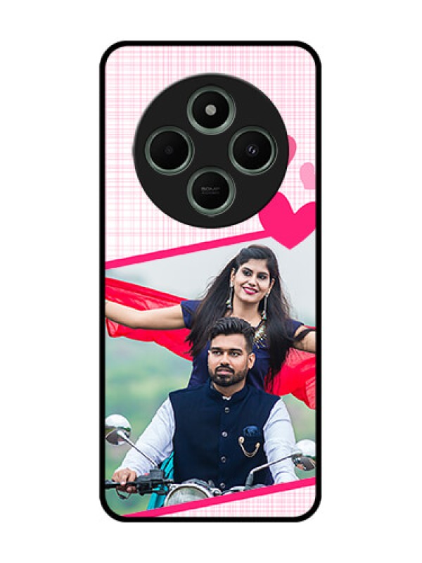 Custom Redmi 14c 5G Custom Glass Phone Case - Love Shape Heart Design