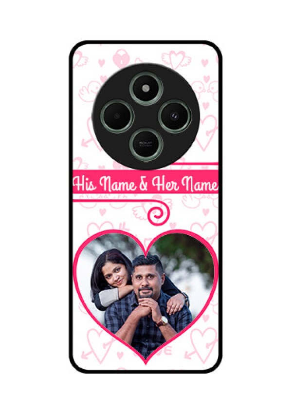 Redmi 14c 5G Custom Glass Phone Case - Heart Shape Love Design