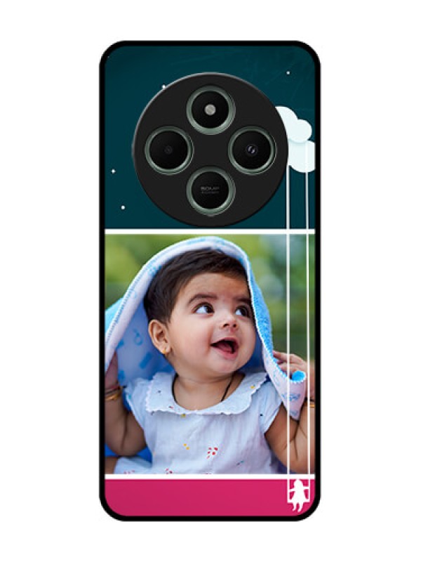 Custom Redmi 14c 5G Custom Glass Phone Case - Cute Girl With Cloud Design