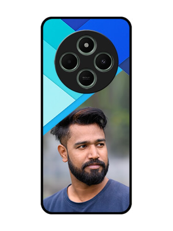 Custom Redmi 14c 5G Custom Glass Phone Case - Blue Pattern Design