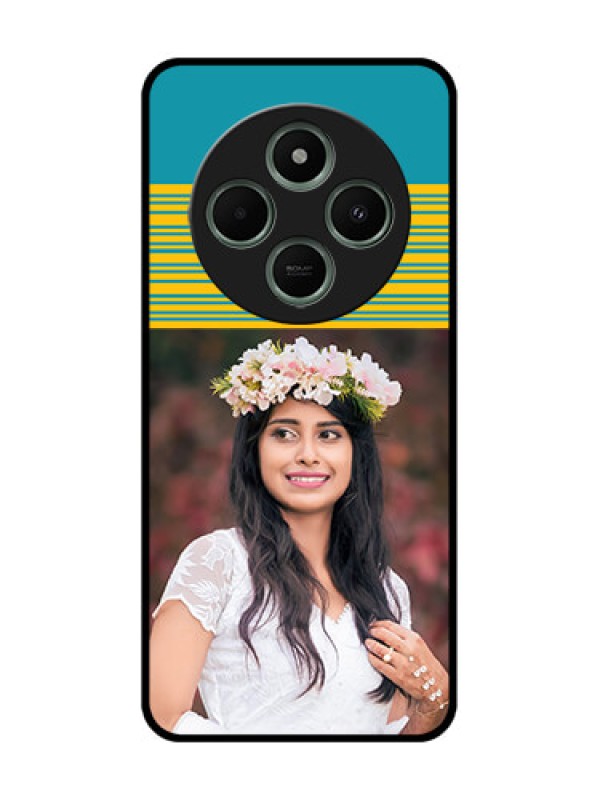 Custom Redmi 14c 5G Custom Glass Phone Case - Yellow & Blue Design