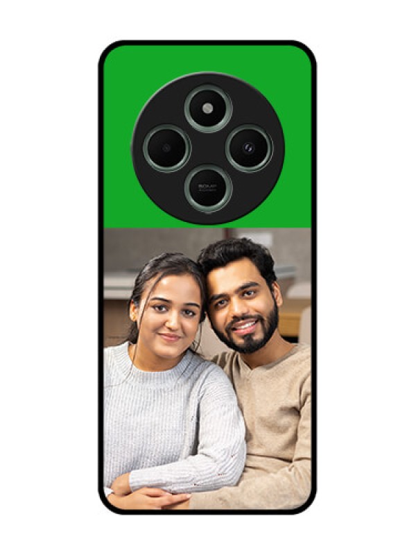 Custom Redmi 14c 5G Custom Glass Phone Case - Green Pattern Design