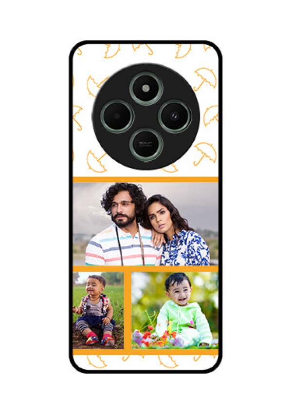 Redmi 14c 5G Custom Glass Phone Case - Yellow Pattern Design