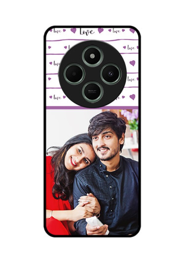 Redmi 14c 5G Custom Glass Phone Case - Couples Heart Design