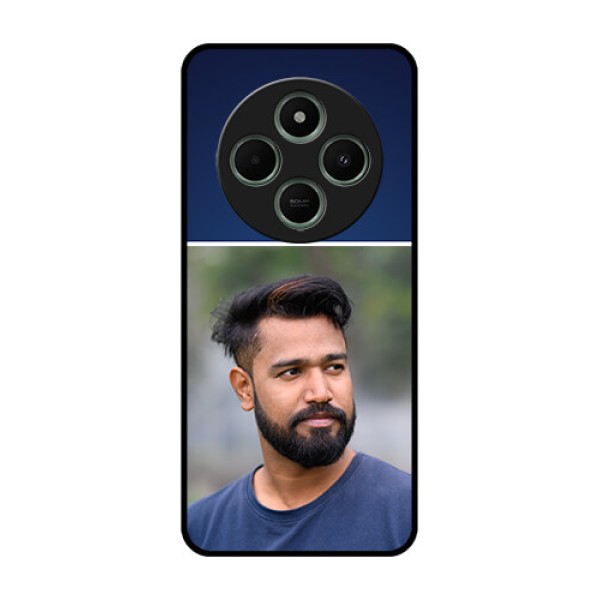 Redmi 14c 5G Custom Glass Phone Case - Simple Royal Blue Design Redmi 14c 5G Custom Glass Phone Case - Simple Royal Blue Design