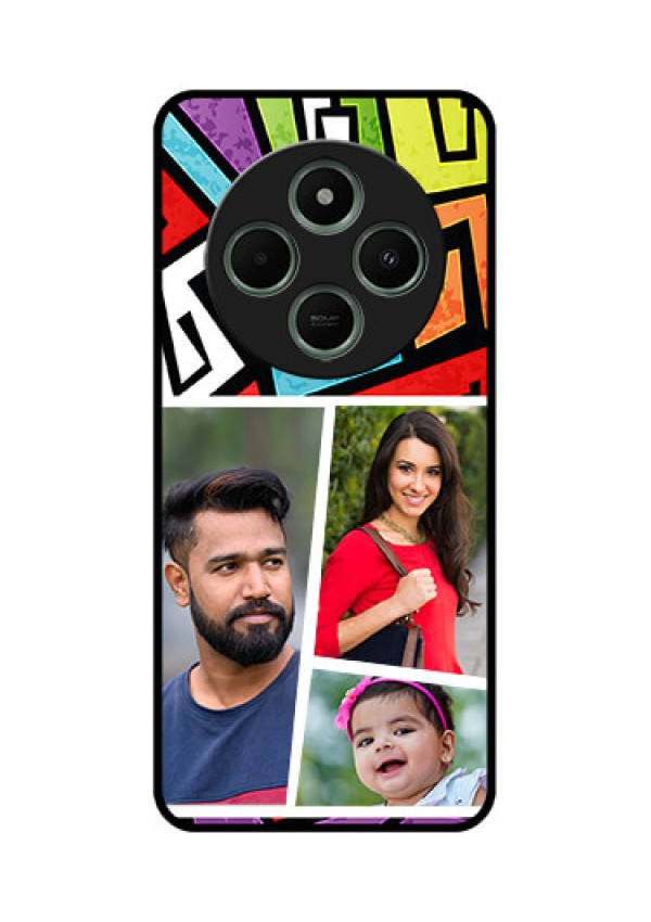 Redmi 14c 5G Custom Glass Phone Case - Graffiti Pattern Design