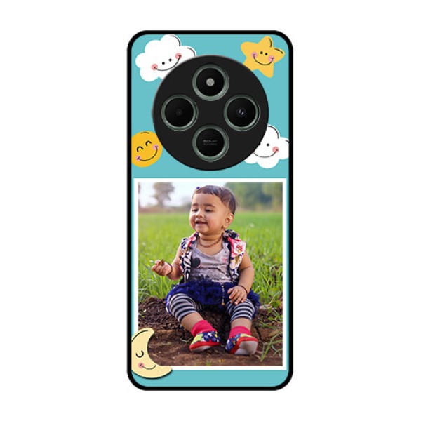 Redmi 14c 5G Custom Glass Phone Case - Smiley Kids Stars Design Redmi 14c 5G Custom Glass Phone Case - Smiley Kids Stars Design