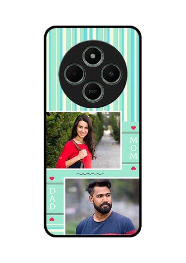 Redmi 14c 5G Custom Glass Phone Case - Mom & Dad Pic Design