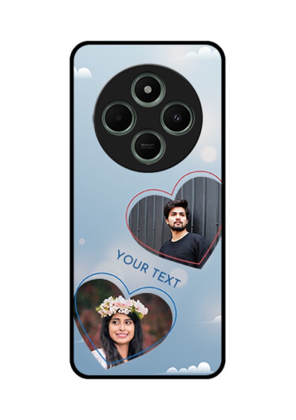 Redmi 14c 5G Custom Glass Phone Case - Blue Color Couple Design