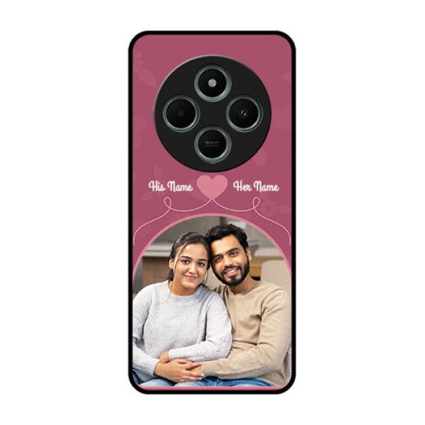 Redmi 14c 5G Custom Glass Phone Case - Love Floral Design