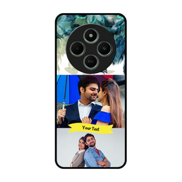 Redmi 14c 5G Custom Glass Phone Case - Image With Boho Peacock Feather Design
