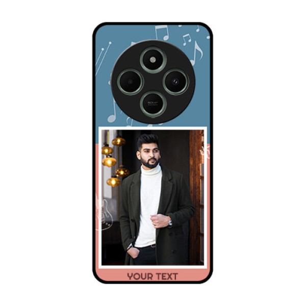 Redmi 14c 5G Custom Glass Phone Case - With Color Musical Note Design Redmi 14c 5G Custom Glass Phone Case - With Color Musical Note Design