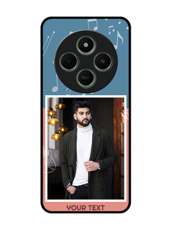 Custom Redmi 14c 5G Custom Glass Phone Case - With Color Musical Note Design