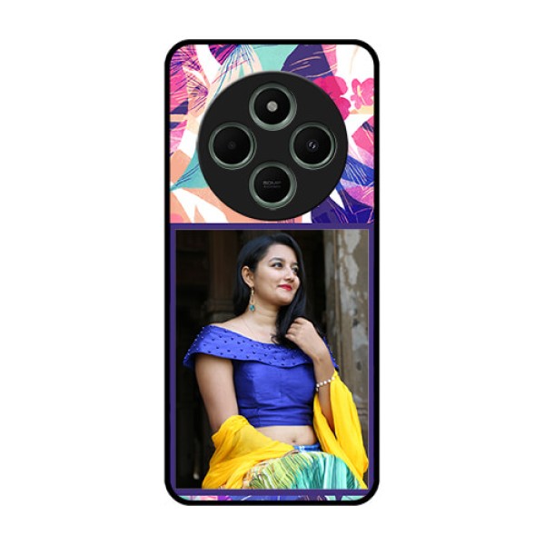 Redmi 14c 5G Custom Glass Phone Case - Abstract Floral Design