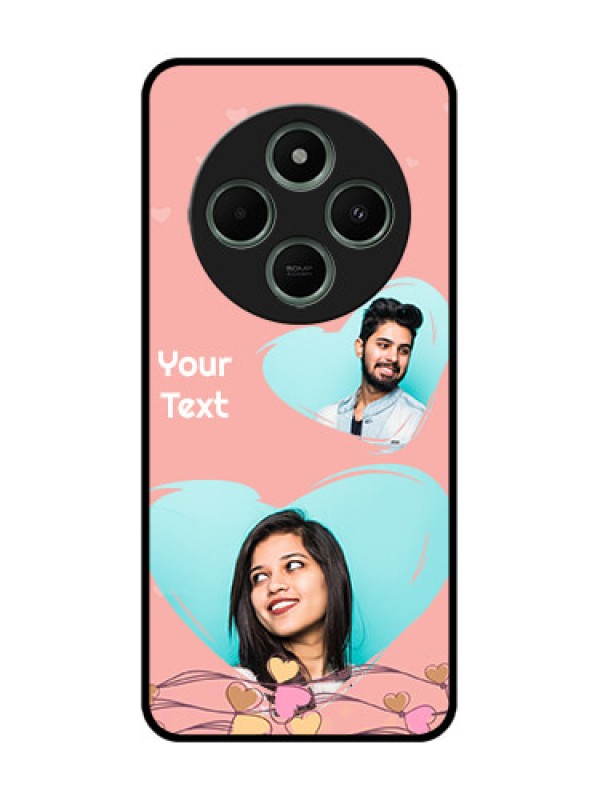 Custom Redmi 14c 5G Custom Glass Phone Case - Love Doodle Design