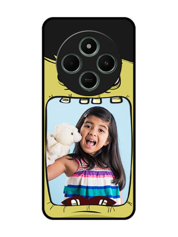 Custom Redmi 14c 5G Custom Glass Phone Case - Cartoon Monster Back Case Design