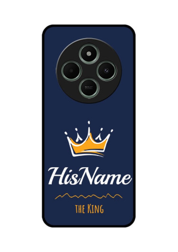 Redmi 14c 5G Custom Glass Phone Case - King With Name Design