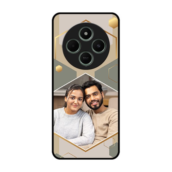 Redmi 14c 5G Custom Glass Phone Case - Stylish Hexagon Pattern Design Redmi 14c 5G Custom Glass Phone Case - Stylish Hexagon Pattern Design