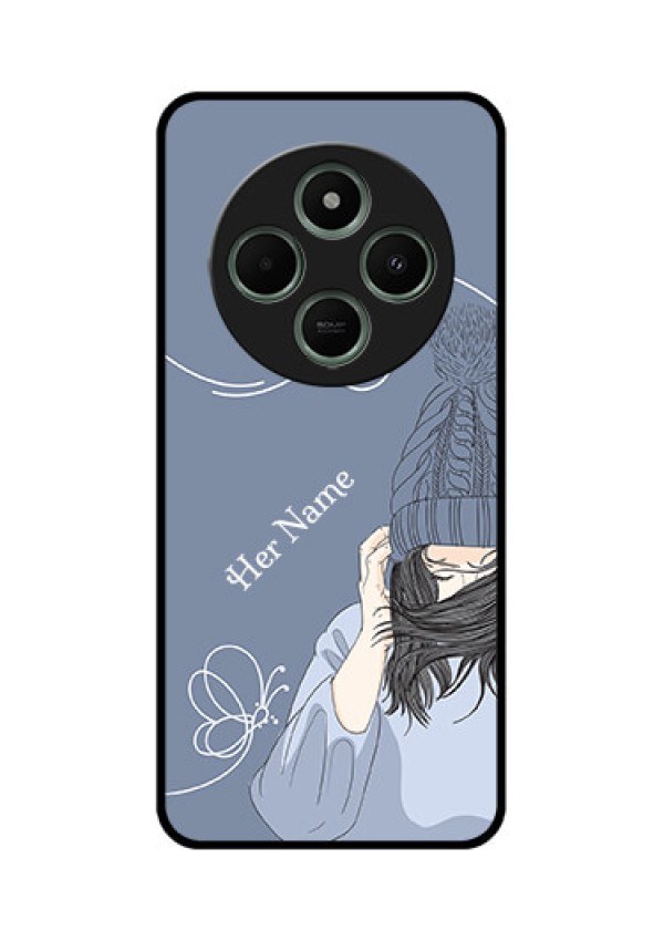 Redmi 14c 5G Custom Glass Phone Case - Girl In Winter Outfit Design