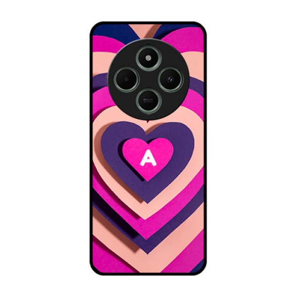 Redmi 14c 5G Custom Glass Phone Case - Cute Heart Pattern Design Redmi 14c 5G Custom Glass Phone Case - Cute Heart Pattern Design