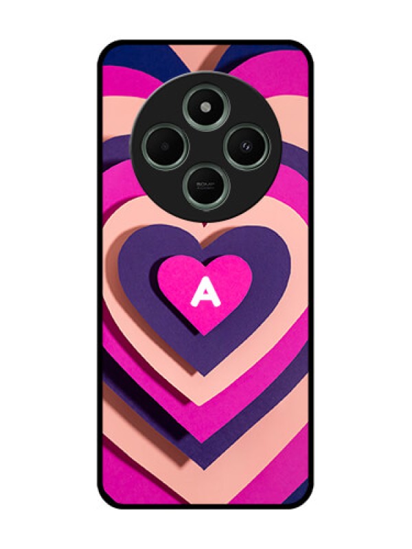 Custom Redmi 14c 5G Custom Glass Phone Case - Cute Heart Pattern Design