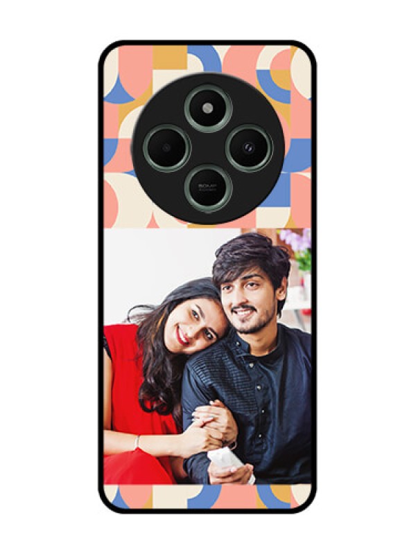 Custom Redmi 14c 5G Custom Glass Phone Case - Semi - Circle Maze Pattern Design