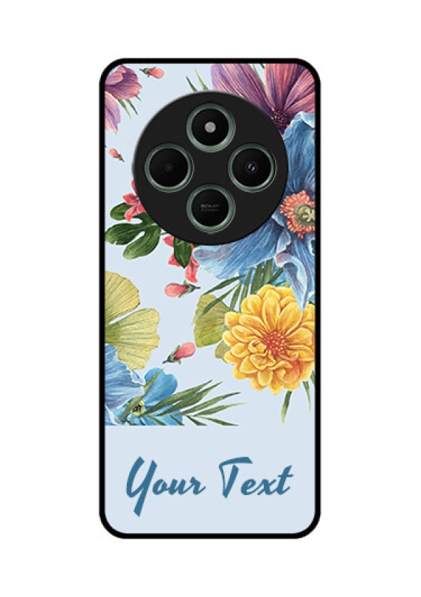Redmi 14c 5G Custom Glass Phone Case - Stunning Watercolored Flowers Painting Design