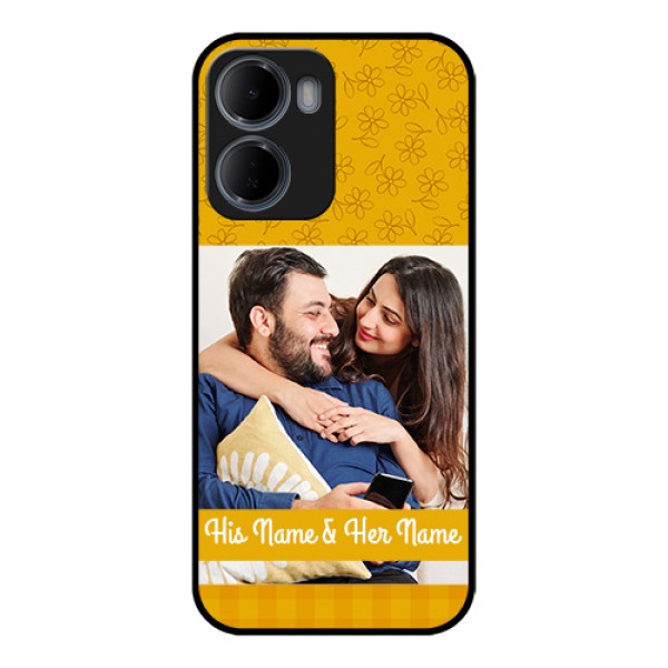 Xiaomi Redmi 15A 5G Custom Glass Phone Case - Yellow Floral Design Xiaomi Redmi 15A 5G Custom Glass Phone Case - Yellow Floral Design