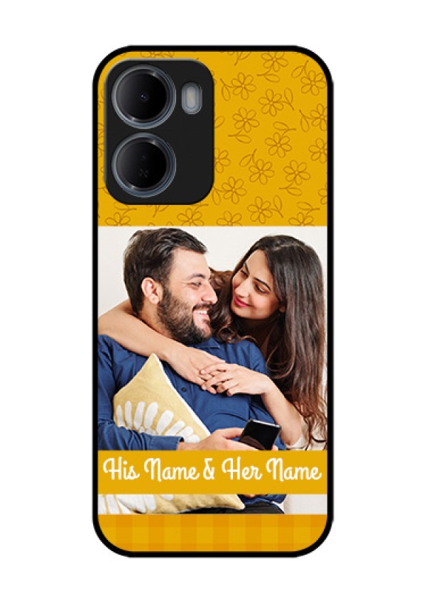 Xiaomi Redmi 15A 5G Custom Glass Phone Case - Yellow Floral Design