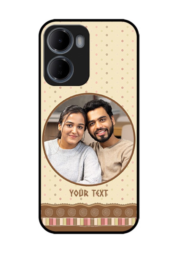 Xiaomi Redmi 15A 5G Custom Glass Phone Case - Brown Dotted Mobile Case Design