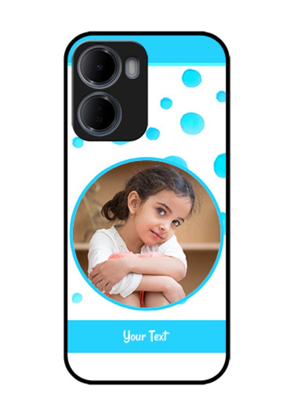 Xiaomi Redmi 15A 5G Custom Glass Phone Case - Blue Bubbles Pattern Design