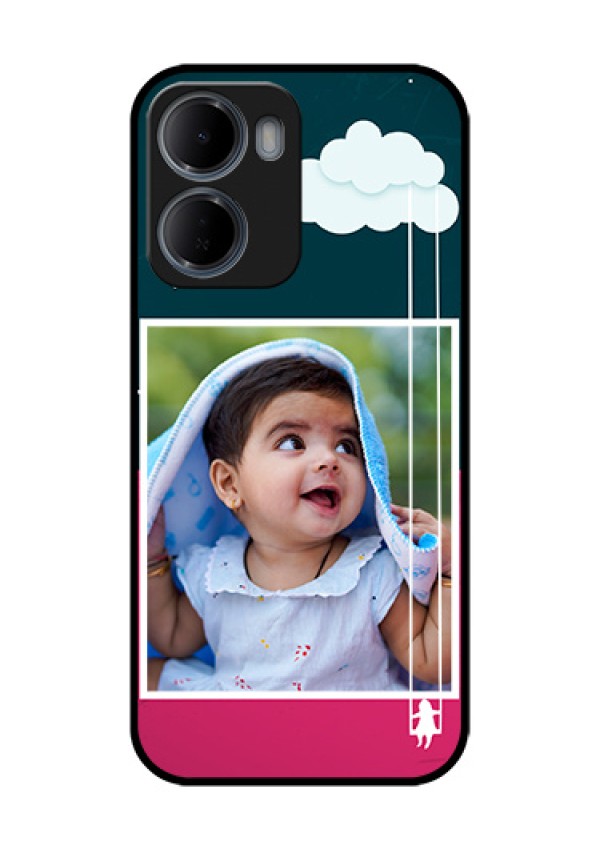 Xiaomi Redmi 15A 5G Custom Glass Phone Case - Cute Girl With Cloud Design