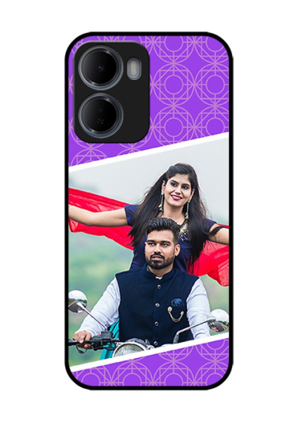 Xiaomi Redmi 15A 5G Custom Glass Phone Case - Violet Color Pattern Design