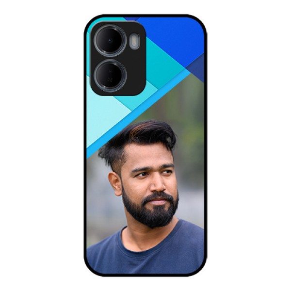 Xiaomi Redmi 15A 5G Custom Glass Phone Case - Blue Pattern Design Xiaomi Redmi 15A 5G Custom Glass Phone Case - Blue Pattern Design