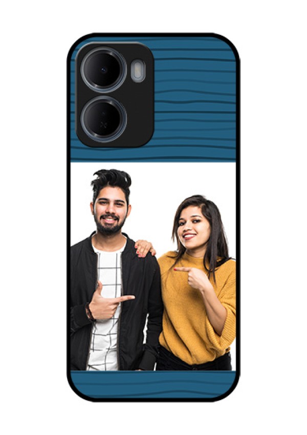 Xiaomi Redmi 15A 5G Custom Glass Phone Case - Blue Pattern Cover Design