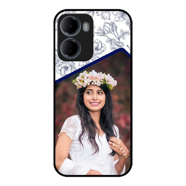Xiaomi Redmi 15A 5G Custom Glass Phone Case - Classy Floral Design Xiaomi Redmi 15A 5G Custom Glass Phone Case - Classy Floral Design