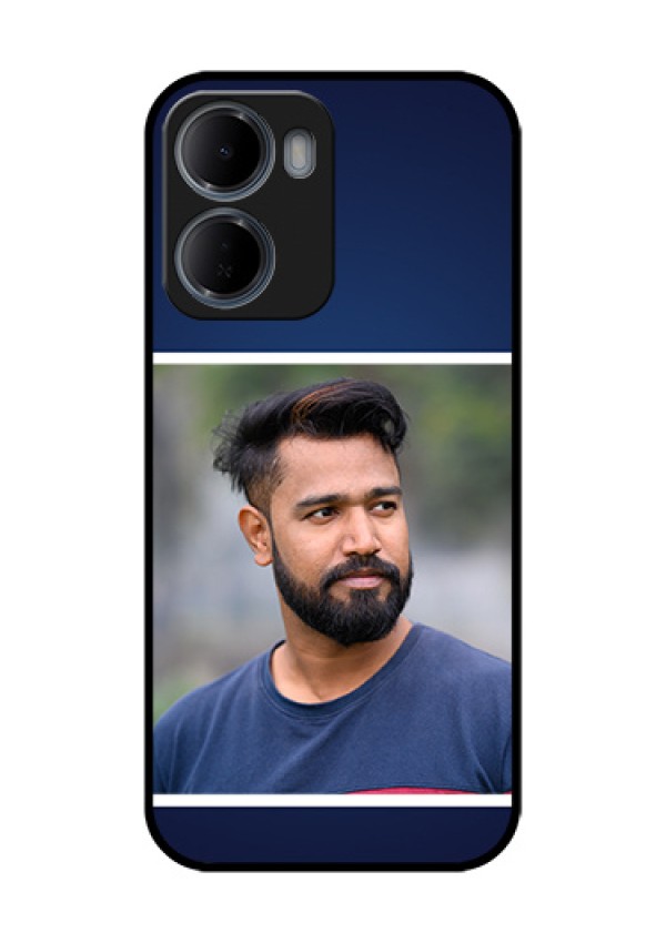 Xiaomi Redmi 15A 5G Custom Glass Phone Case - Simple Royal Blue Design