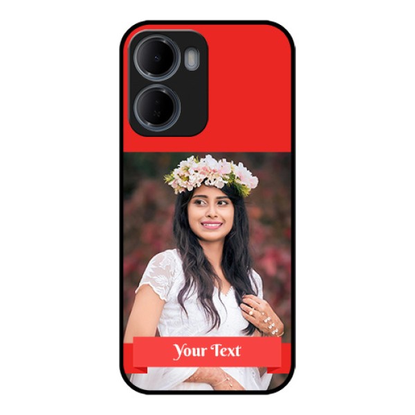 Xiaomi Redmi 15A 5G Custom Glass Phone Case - Simple Red Color Design Xiaomi Redmi 15A 5G Custom Glass Phone Case - Simple Red Color Design
