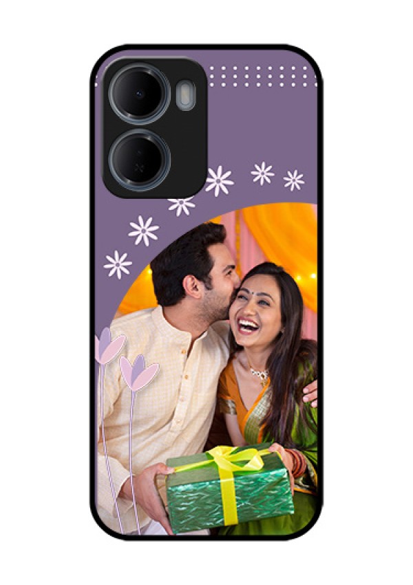 Xiaomi Redmi 15A 5G Custom Glass Phone Case - Lavender Flowers Design