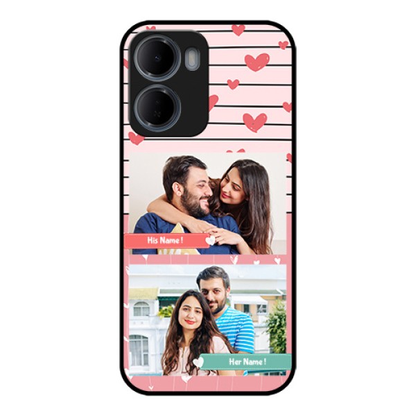 Xiaomi Redmi 15A 5G Custom Glass Phone Case - Photo With Heart Design Xiaomi Redmi 15A 5G Custom Glass Phone Case - Photo With Heart Design
