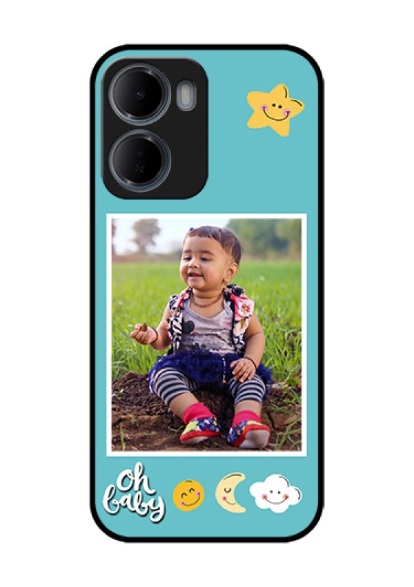Xiaomi Redmi 15A 5G Custom Glass Phone Case - Smiley Kids Stars Design