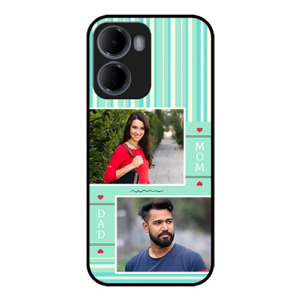 Xiaomi Redmi 15A 5G Custom Glass Phone Case - Mom & Dad Pic Design