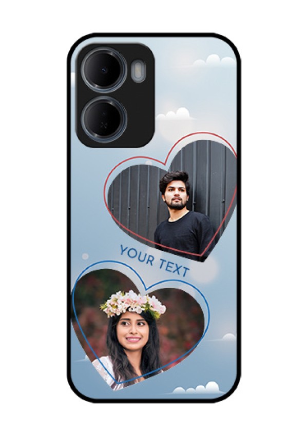Xiaomi Redmi 15A 5G Custom Glass Phone Case - Blue Color Couple Design