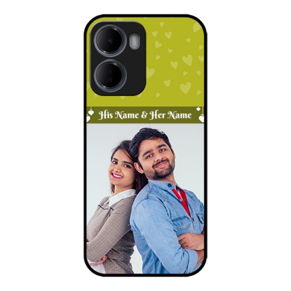 Xiaomi Redmi 15A 5G Custom Glass Phone Case - You & Me Heart Design Xiaomi Redmi 15A 5G Custom Glass Phone Case - You & Me Heart Design